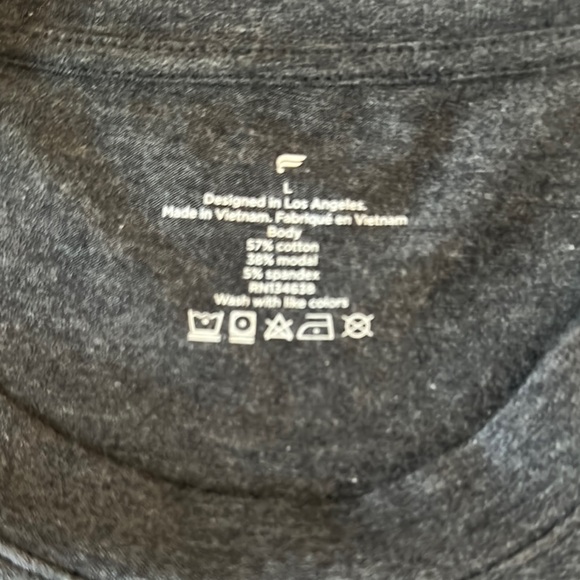 Fabletics Men’s Large 24-7 T-Shirt - Grey - Picture 3 of 3